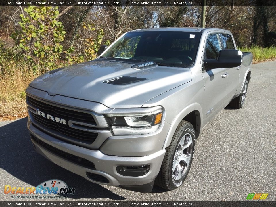 2022 Ram 1500 Laramie Crew Cab 4x4 Billet Silver Metallic / Black Photo #2