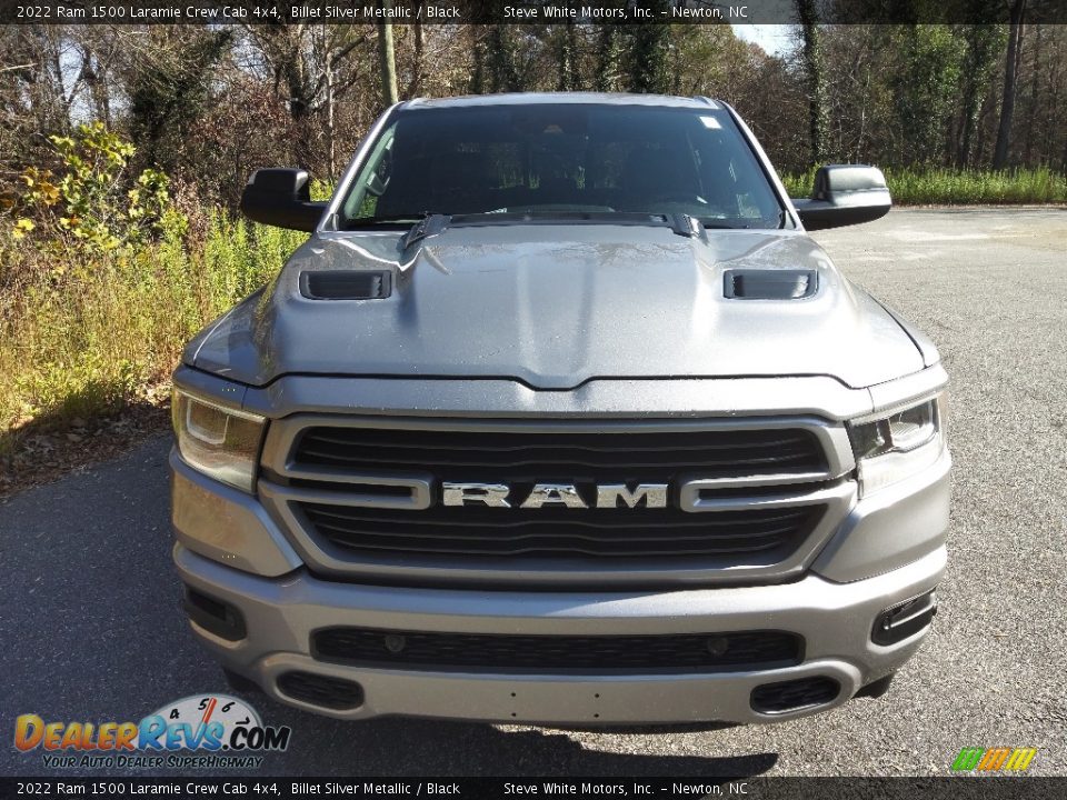 2022 Ram 1500 Laramie Crew Cab 4x4 Billet Silver Metallic / Black Photo #3