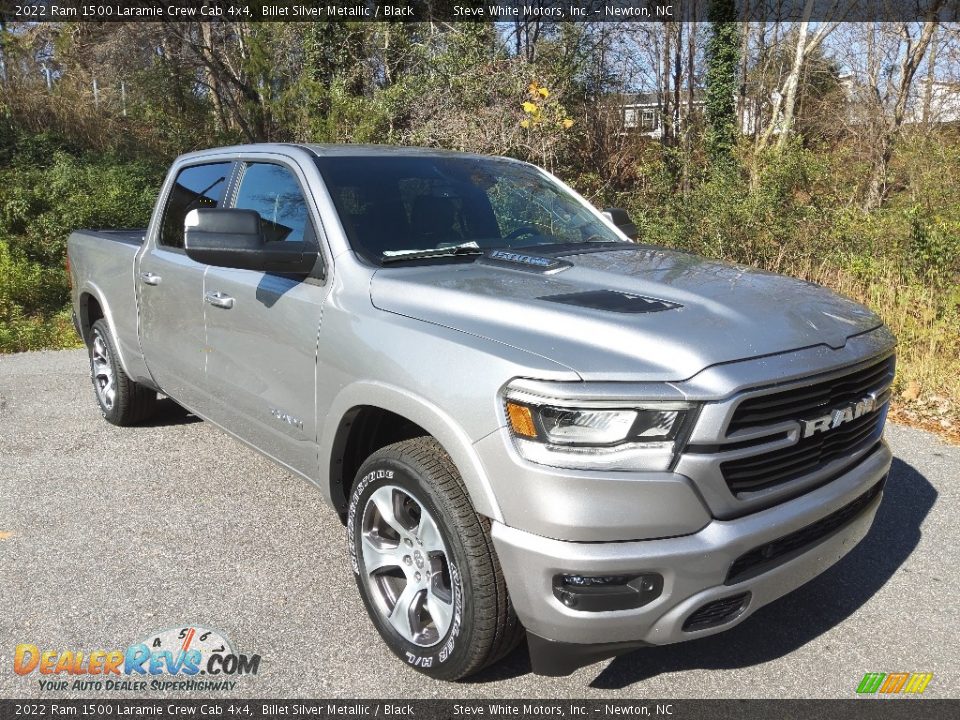 2022 Ram 1500 Laramie Crew Cab 4x4 Billet Silver Metallic / Black Photo #4