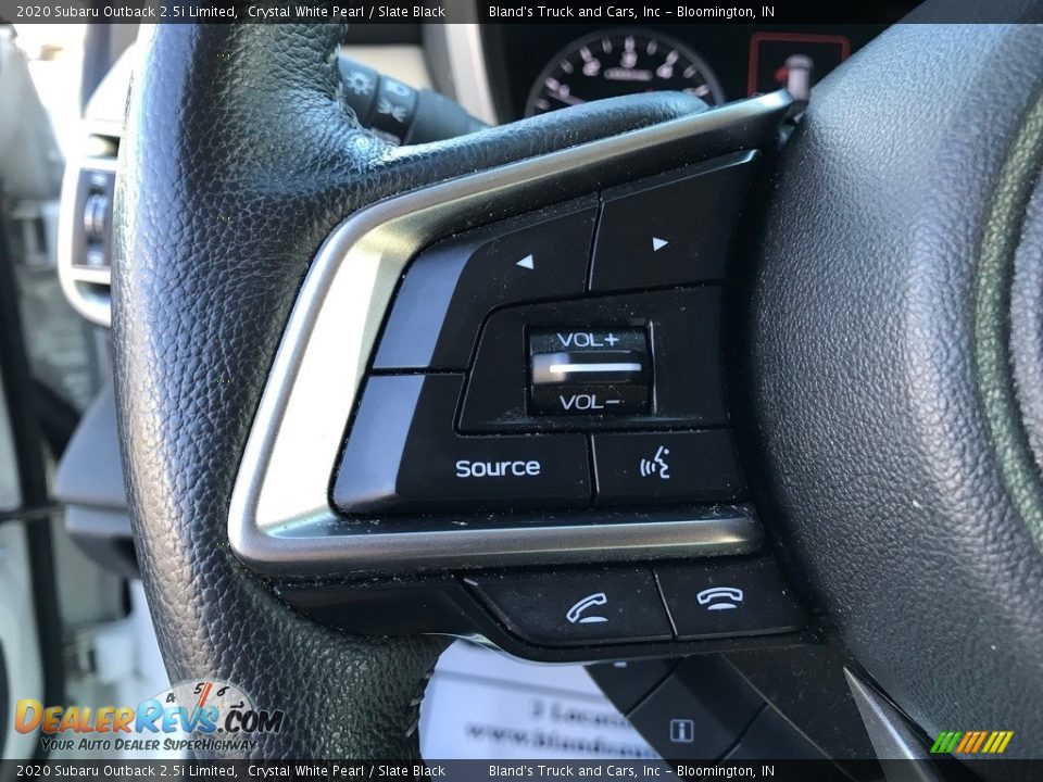 2020 Subaru Outback 2.5i Limited Crystal White Pearl / Slate Black Photo #16
