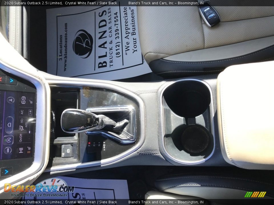 2020 Subaru Outback 2.5i Limited Crystal White Pearl / Slate Black Photo #30