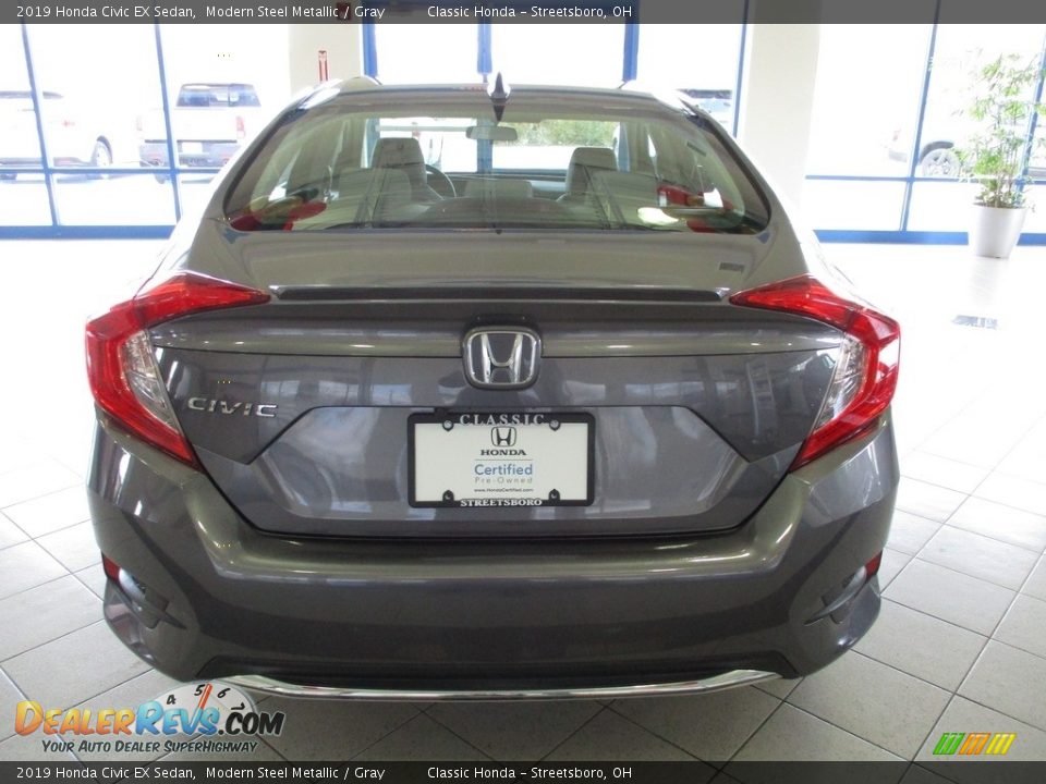 2019 Honda Civic EX Sedan Modern Steel Metallic / Gray Photo #8