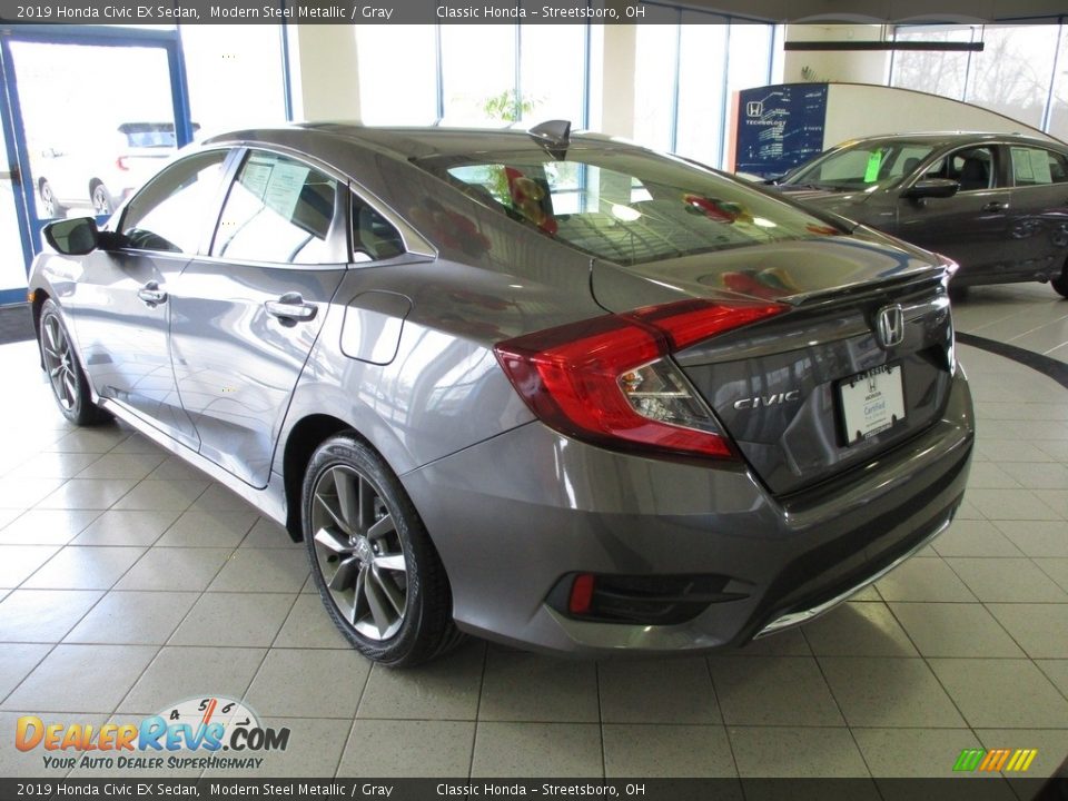 2019 Honda Civic EX Sedan Modern Steel Metallic / Gray Photo #9