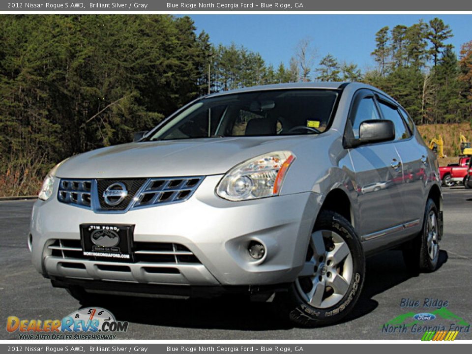 2012 Nissan Rogue S AWD Brilliant Silver / Gray Photo #1