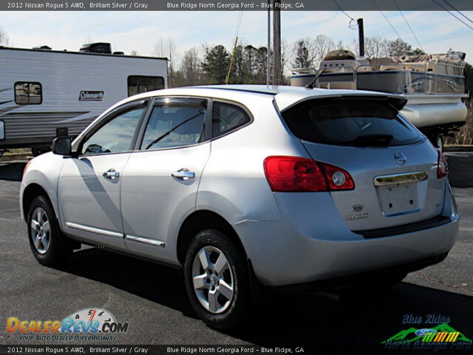 2012 Nissan Rogue S AWD Brilliant Silver / Gray Photo #3