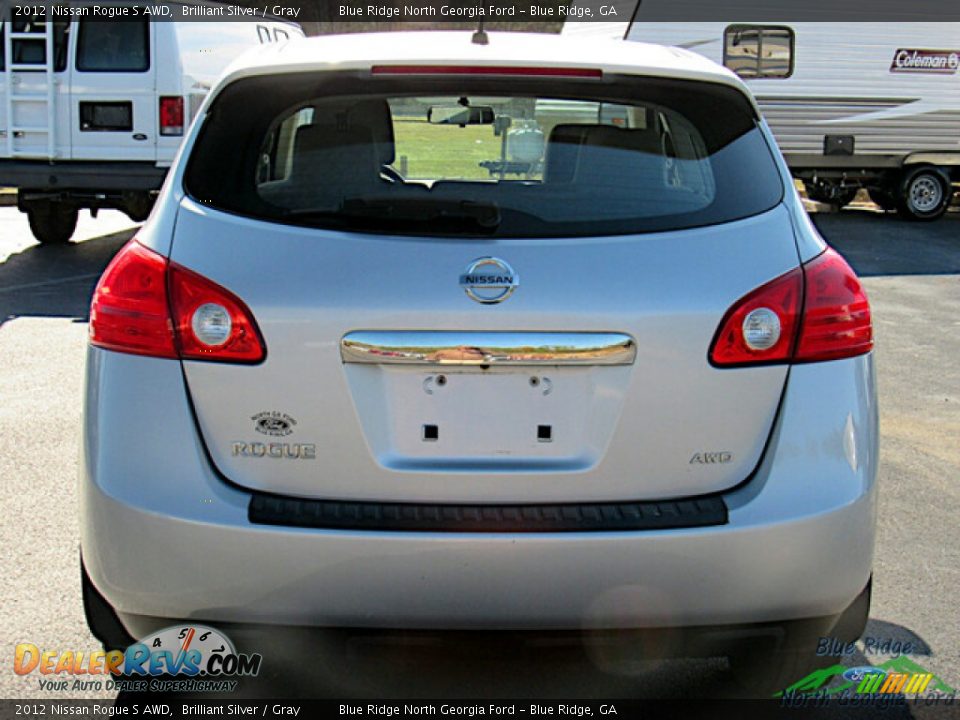 2012 Nissan Rogue S AWD Brilliant Silver / Gray Photo #4