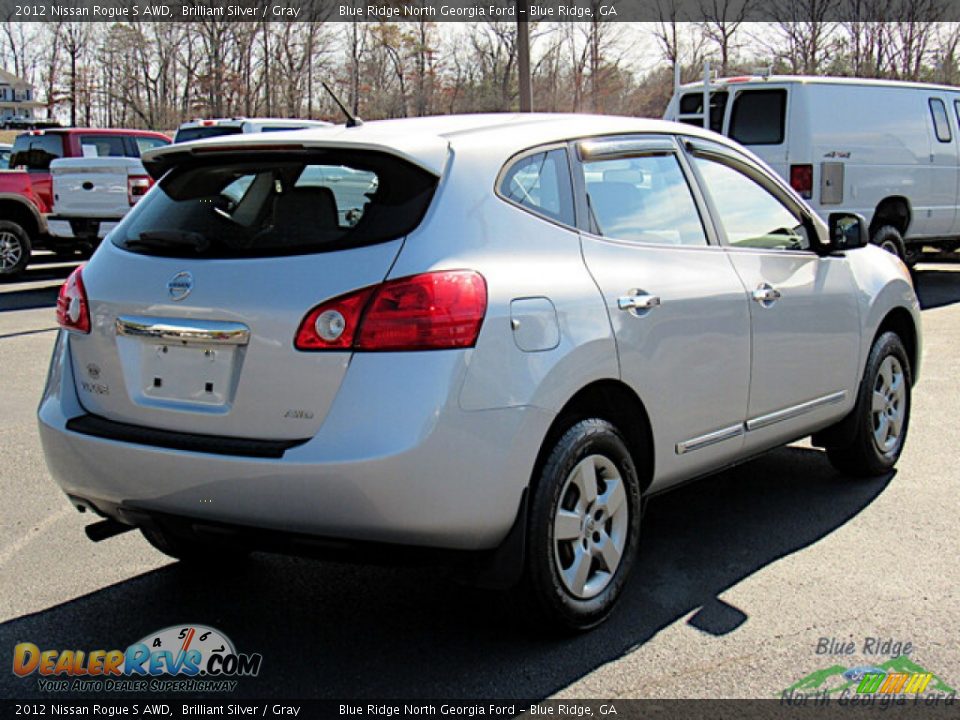 2012 Nissan Rogue S AWD Brilliant Silver / Gray Photo #5