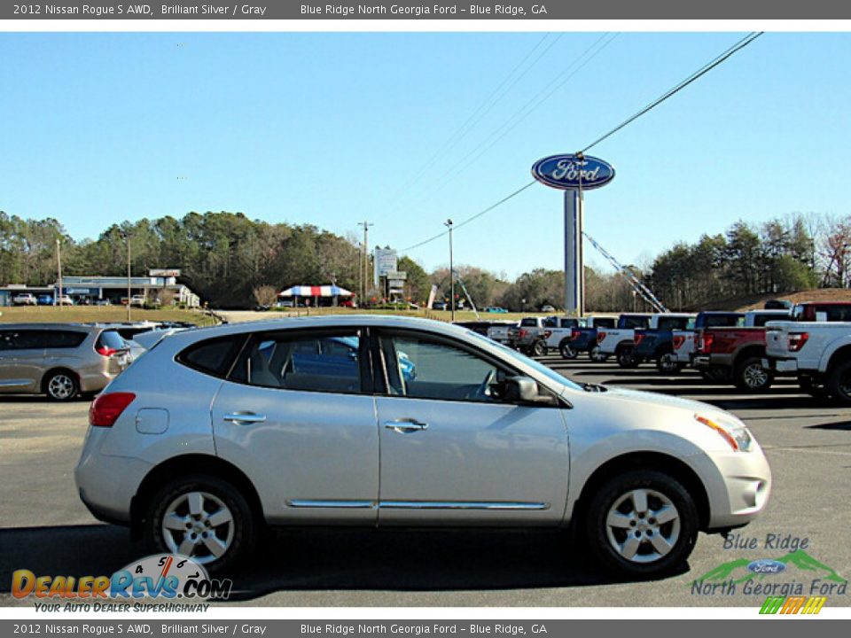 2012 Nissan Rogue S AWD Brilliant Silver / Gray Photo #6