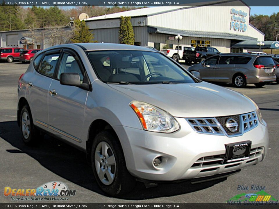 2012 Nissan Rogue S AWD Brilliant Silver / Gray Photo #7