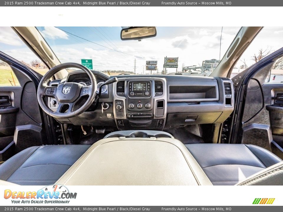 Black/Diesel Gray Interior - 2015 Ram 2500 Tradesman Crew Cab 4x4 Photo #10
