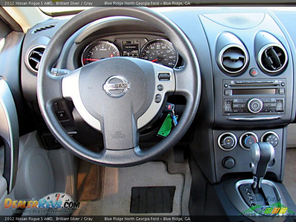 2012 Nissan Rogue S AWD Brilliant Silver / Gray Photo #15