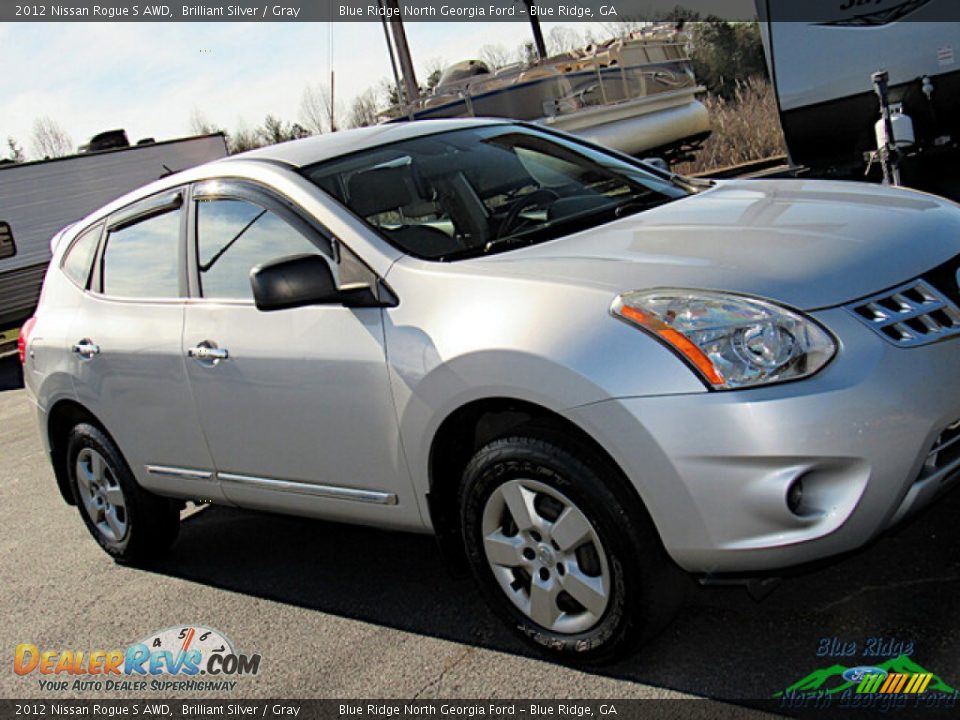 2012 Nissan Rogue S AWD Brilliant Silver / Gray Photo #24