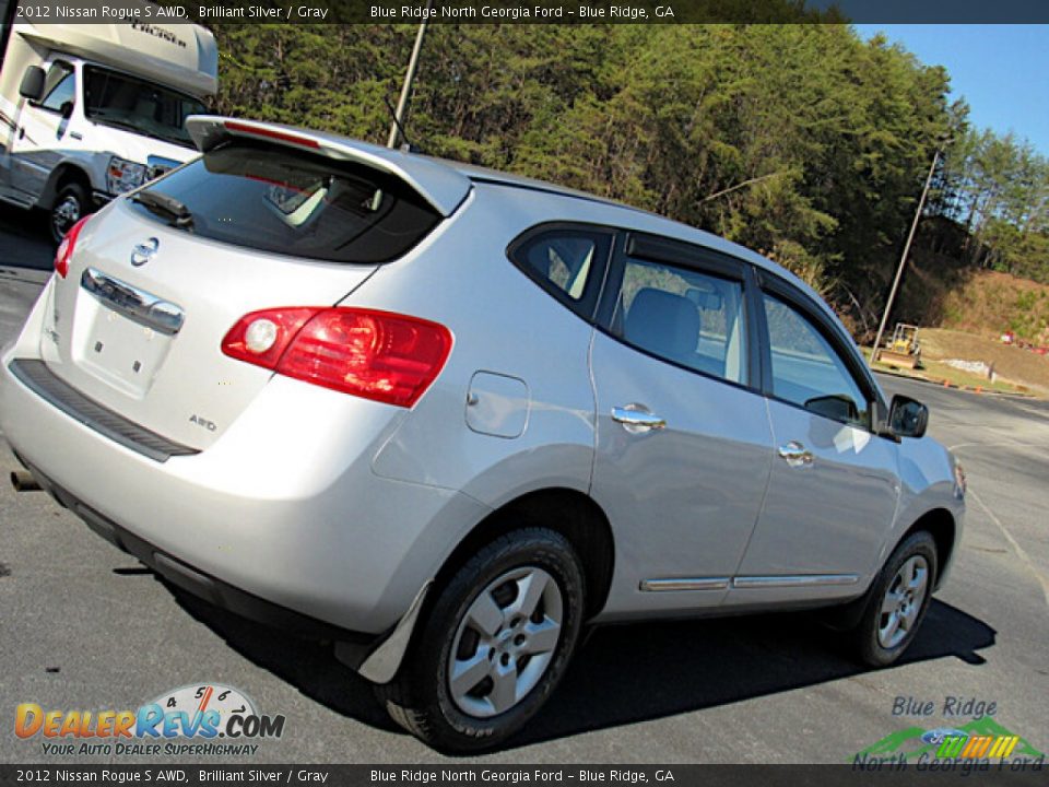 2012 Nissan Rogue S AWD Brilliant Silver / Gray Photo #25