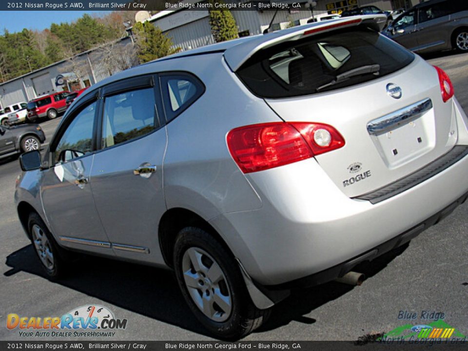 2012 Nissan Rogue S AWD Brilliant Silver / Gray Photo #26