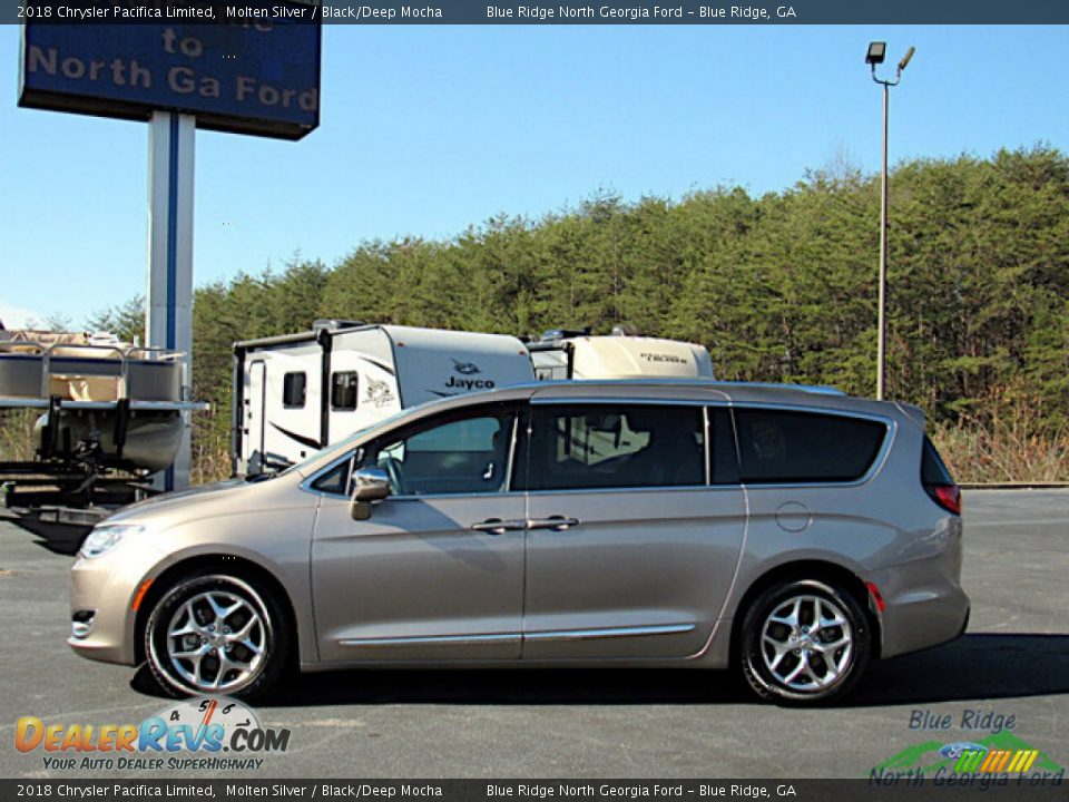 2018 Chrysler Pacifica Limited Molten Silver / Black/Deep Mocha Photo #2