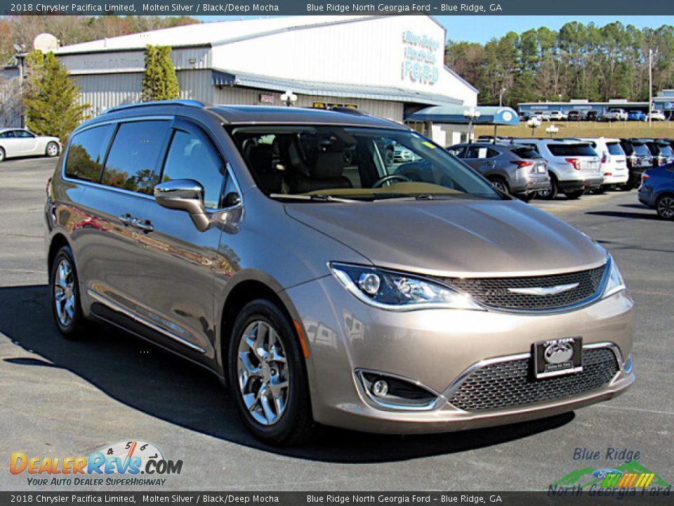 2018 Chrysler Pacifica Limited Molten Silver / Black/Deep Mocha Photo #7