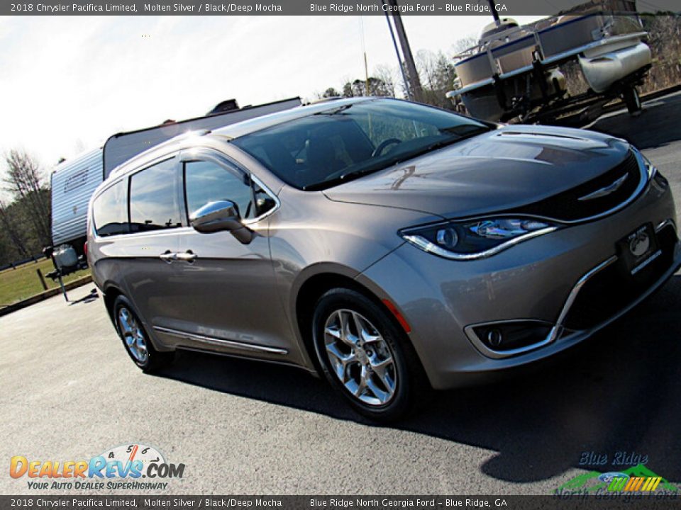 2018 Chrysler Pacifica Limited Molten Silver / Black/Deep Mocha Photo #27