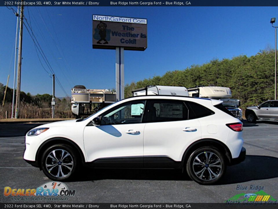 2022 Ford Escape SEL 4WD Star White Metallic / Ebony Photo #2