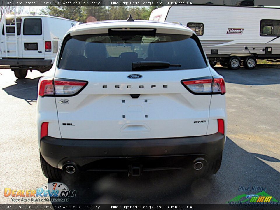 2022 Ford Escape SEL 4WD Star White Metallic / Ebony Photo #4