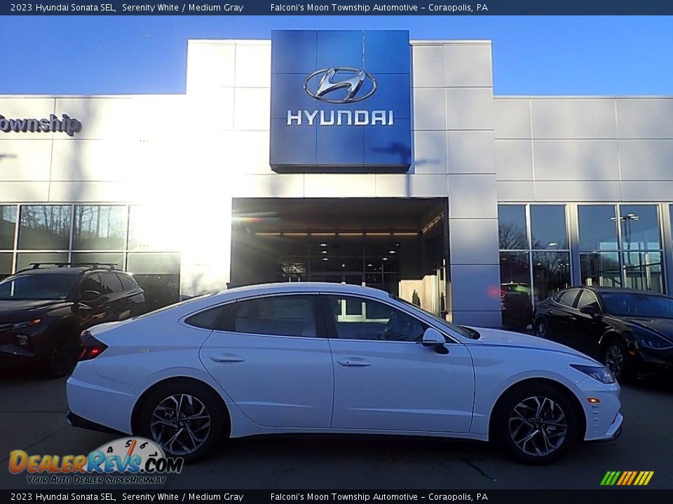 2023 Hyundai Sonata SEL Serenity White / Medium Gray Photo #1