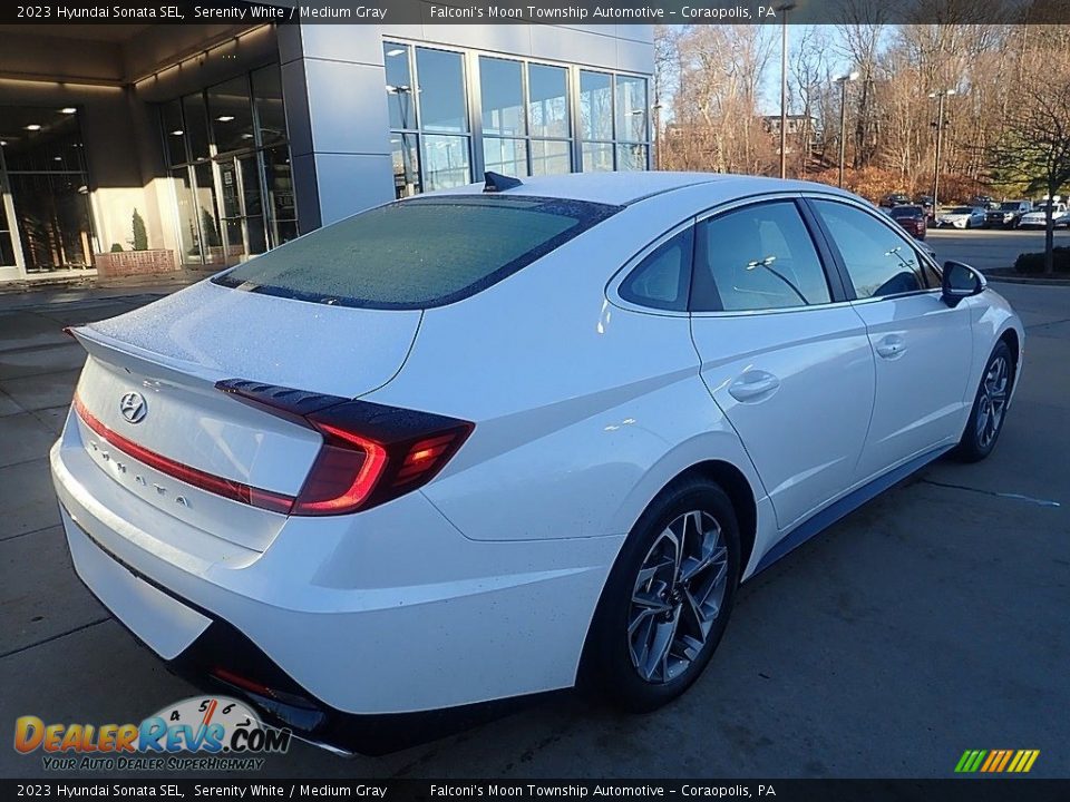 2023 Hyundai Sonata SEL Serenity White / Medium Gray Photo #2