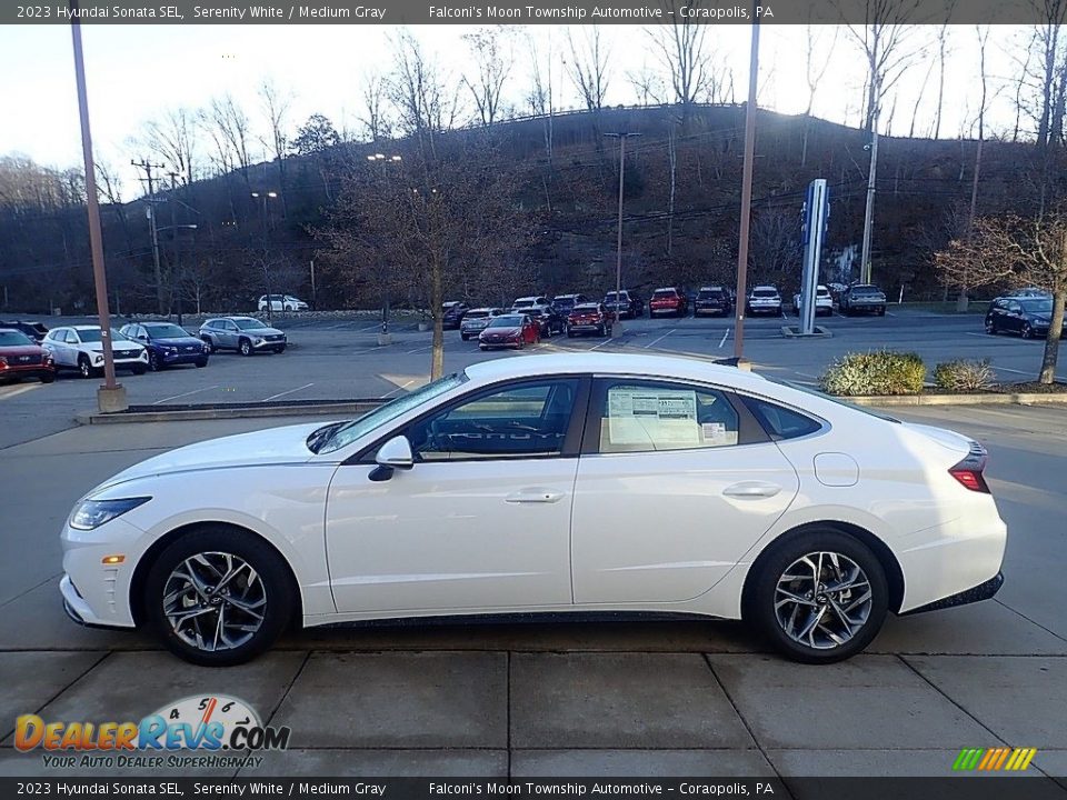 2023 Hyundai Sonata SEL Serenity White / Medium Gray Photo #5