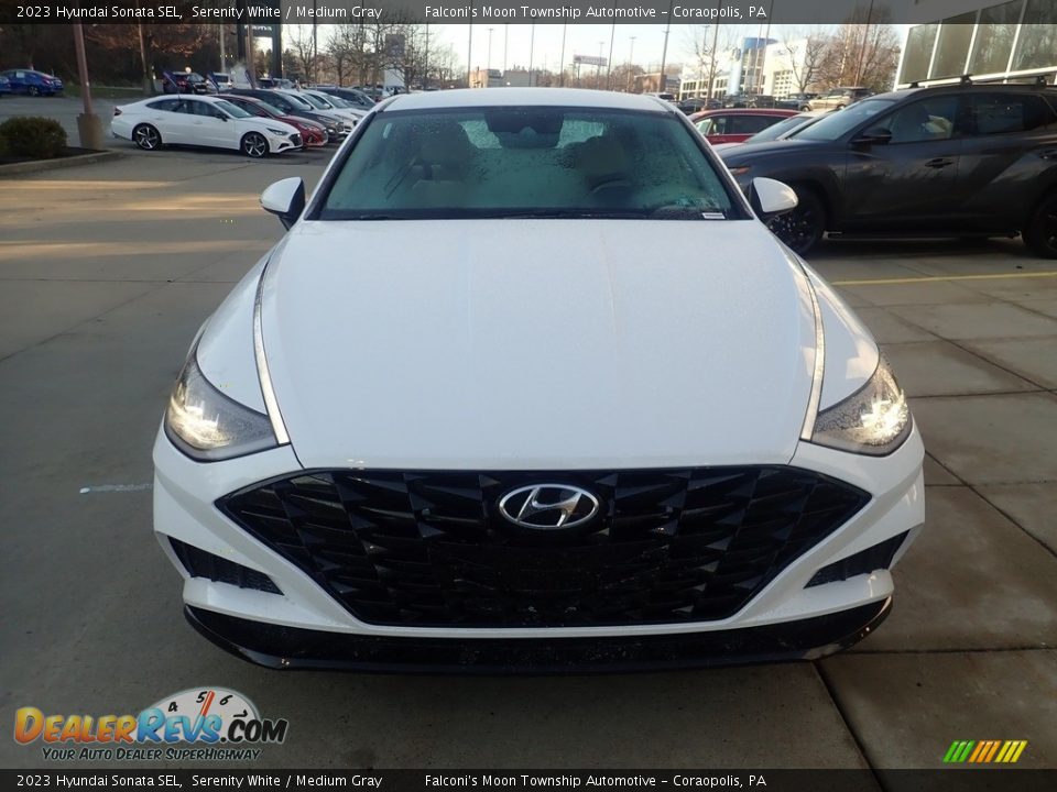 2023 Hyundai Sonata SEL Serenity White / Medium Gray Photo #7