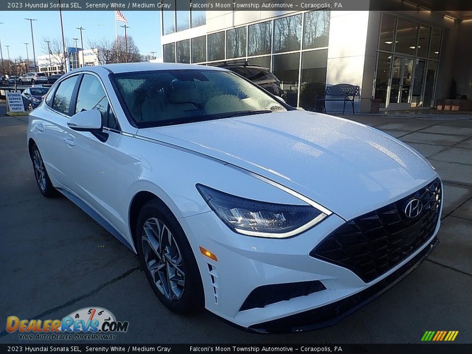 2023 Hyundai Sonata SEL Serenity White / Medium Gray Photo #8