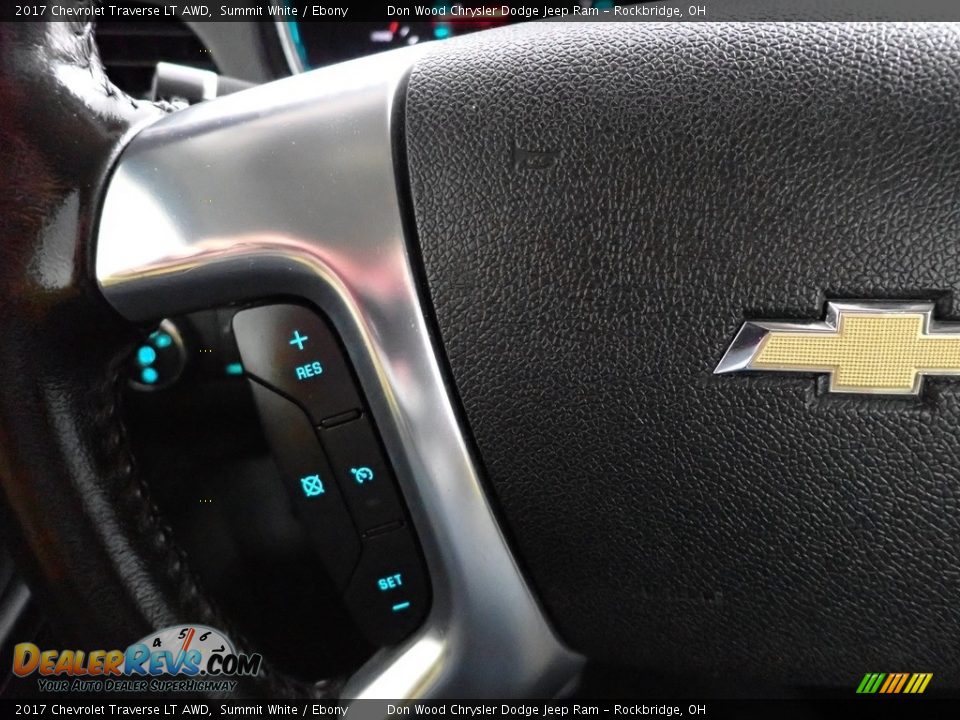2017 Chevrolet Traverse LT AWD Summit White / Ebony Photo #16