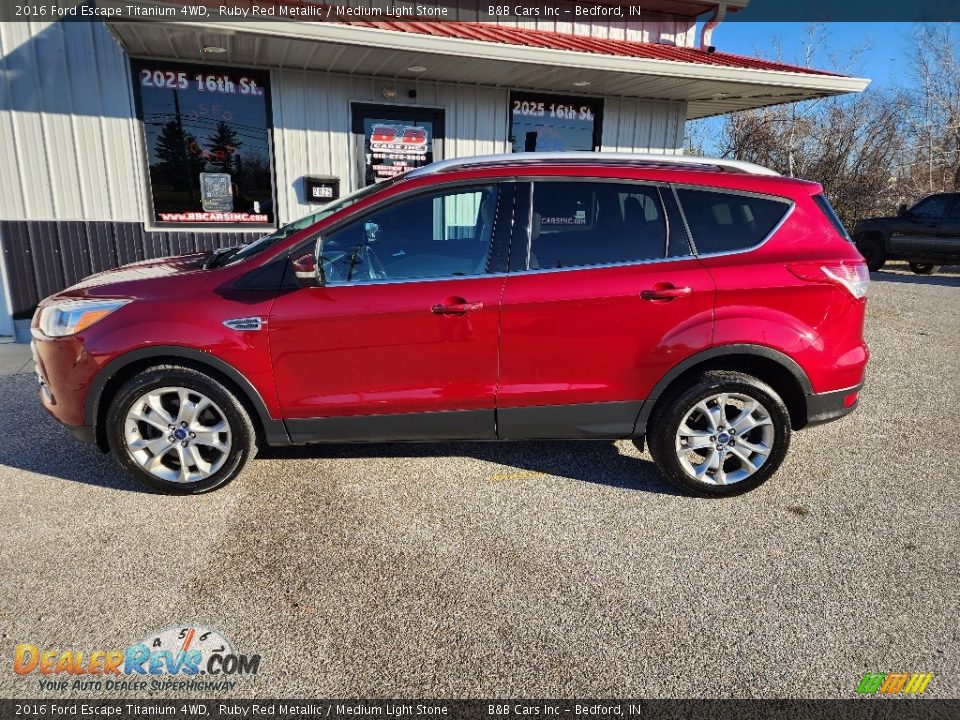 2016 Ford Escape Titanium 4WD Ruby Red Metallic / Medium Light Stone Photo #1