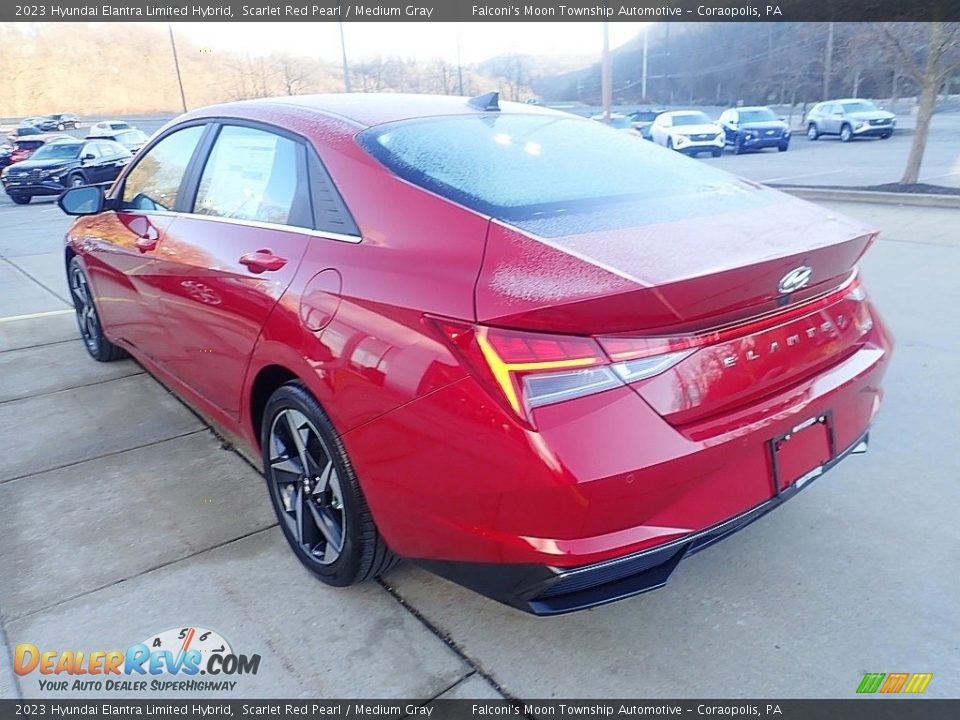 2023 Hyundai Elantra Limited Hybrid Scarlet Red Pearl / Medium Gray Photo #5