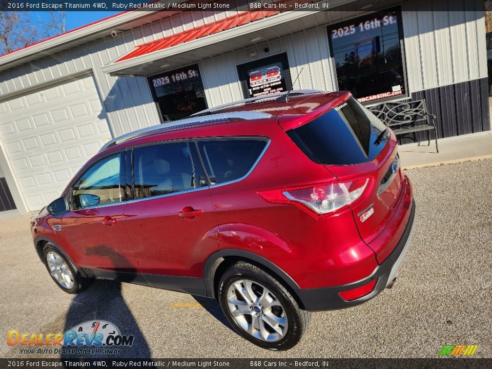 2016 Ford Escape Titanium 4WD Ruby Red Metallic / Medium Light Stone Photo #2