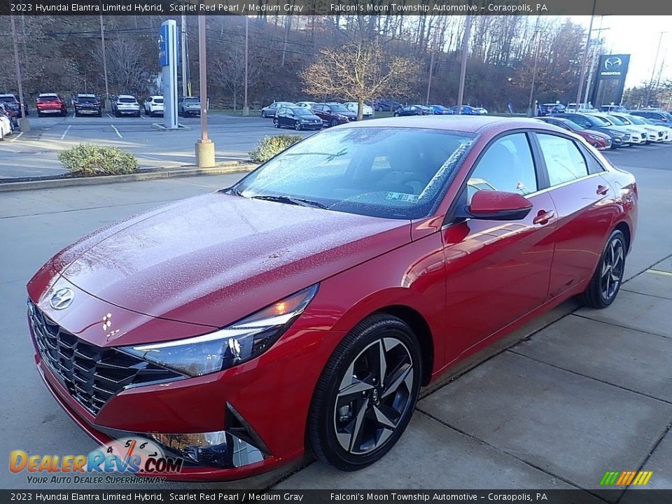 2023 Hyundai Elantra Limited Hybrid Scarlet Red Pearl / Medium Gray Photo #7