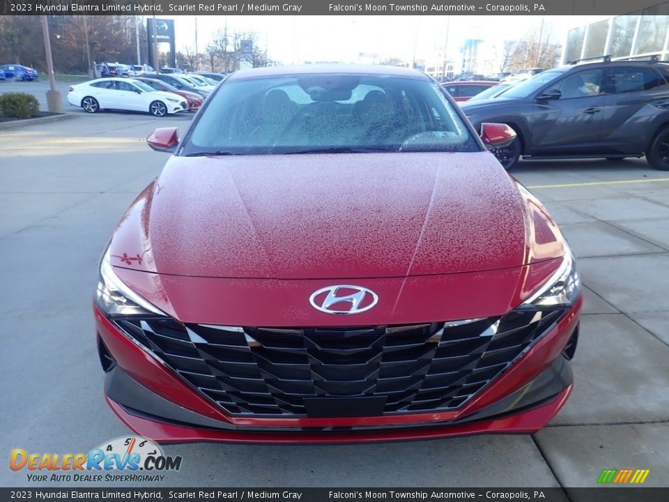 2023 Hyundai Elantra Limited Hybrid Scarlet Red Pearl / Medium Gray Photo #8