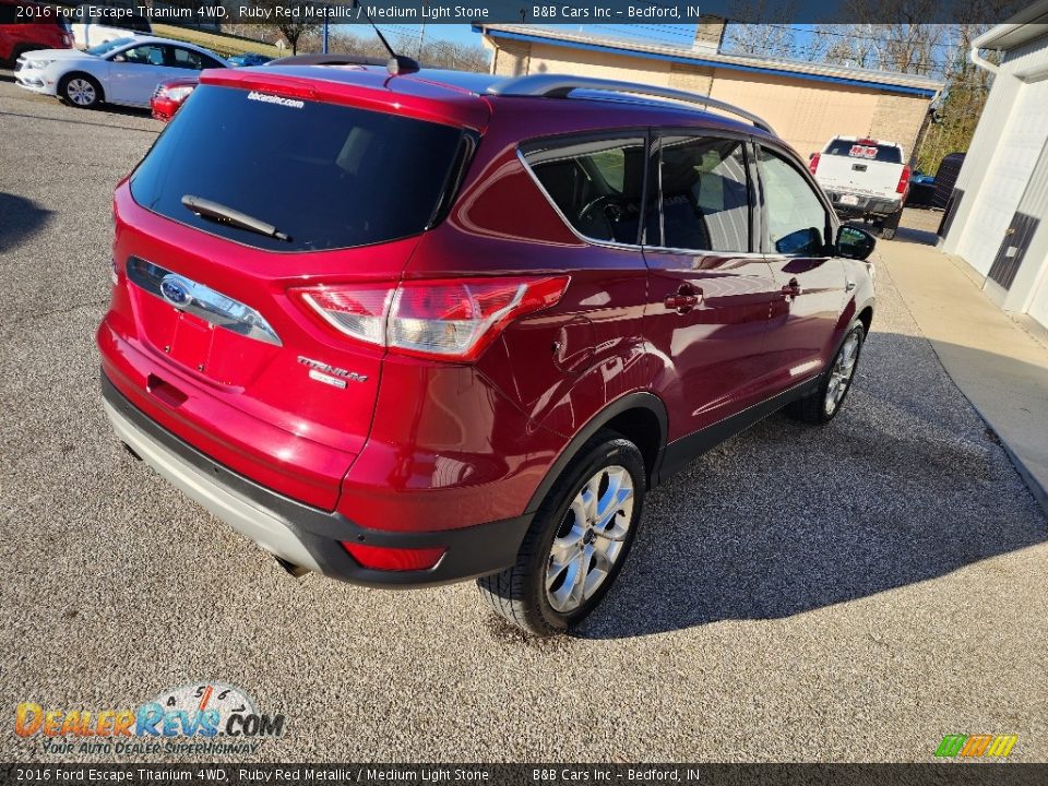 2016 Ford Escape Titanium 4WD Ruby Red Metallic / Medium Light Stone Photo #4