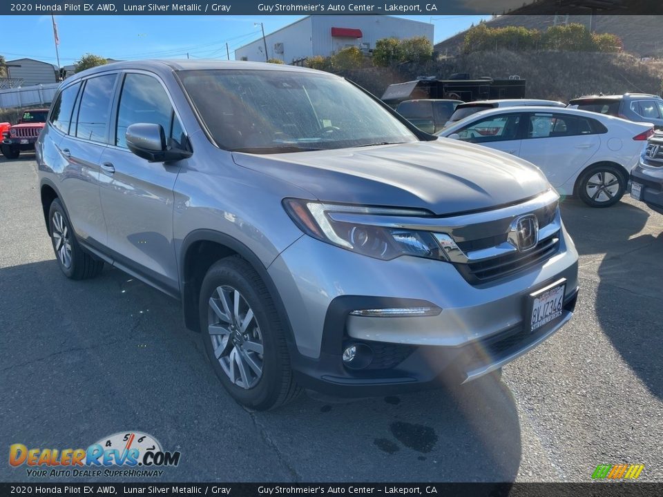 2020 Honda Pilot EX AWD Lunar Silver Metallic / Gray Photo #1