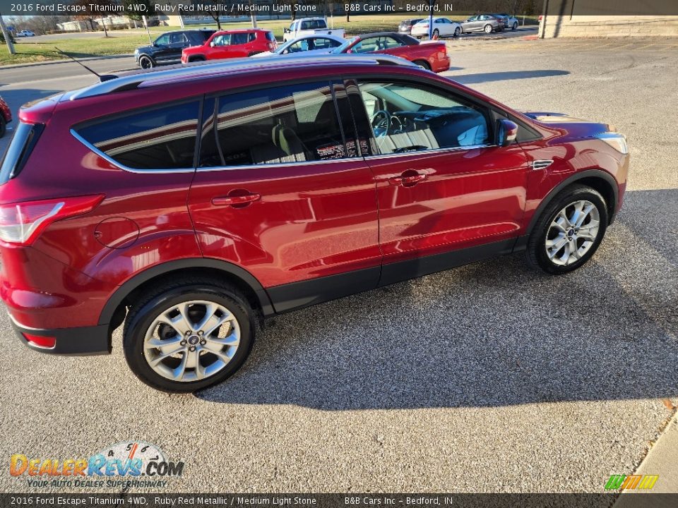 2016 Ford Escape Titanium 4WD Ruby Red Metallic / Medium Light Stone Photo #5