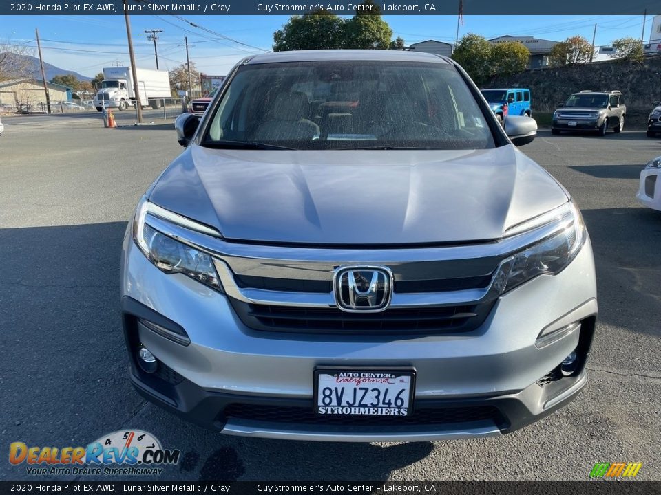 2020 Honda Pilot EX AWD Lunar Silver Metallic / Gray Photo #2