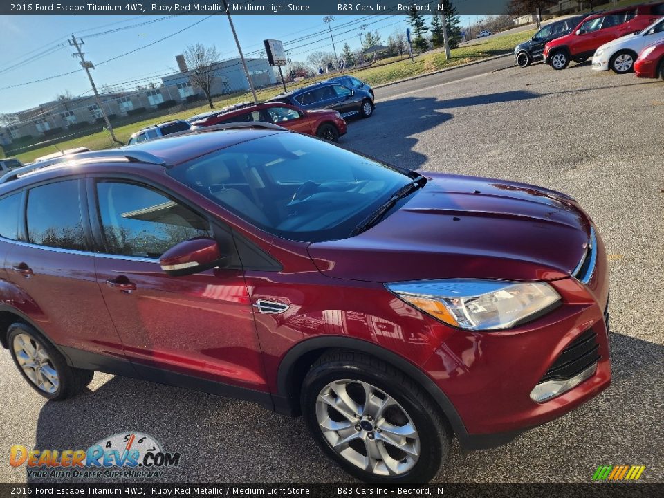 2016 Ford Escape Titanium 4WD Ruby Red Metallic / Medium Light Stone Photo #6