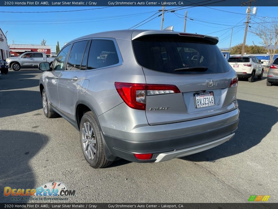 2020 Honda Pilot EX AWD Lunar Silver Metallic / Gray Photo #5