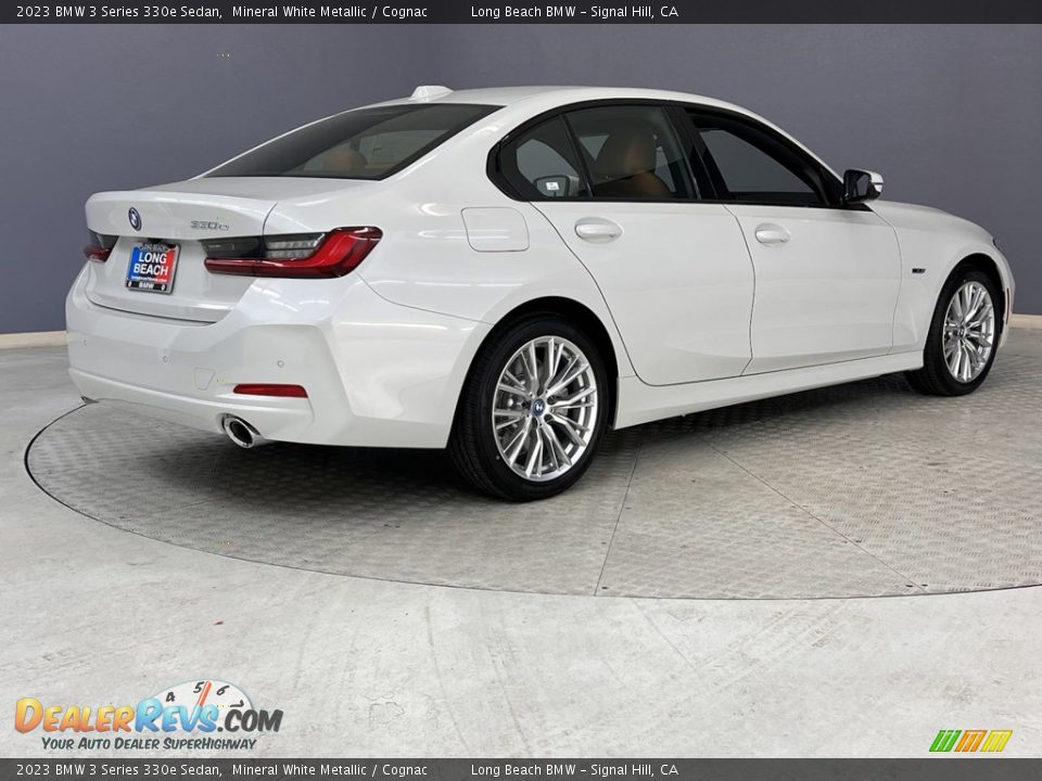 2023 BMW 3 Series 330e Sedan Mineral White Metallic / Cognac Photo #4