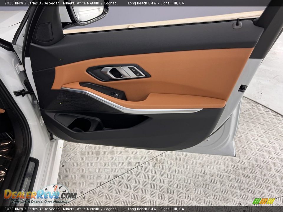 2023 BMW 3 Series 330e Sedan Mineral White Metallic / Cognac Photo #10