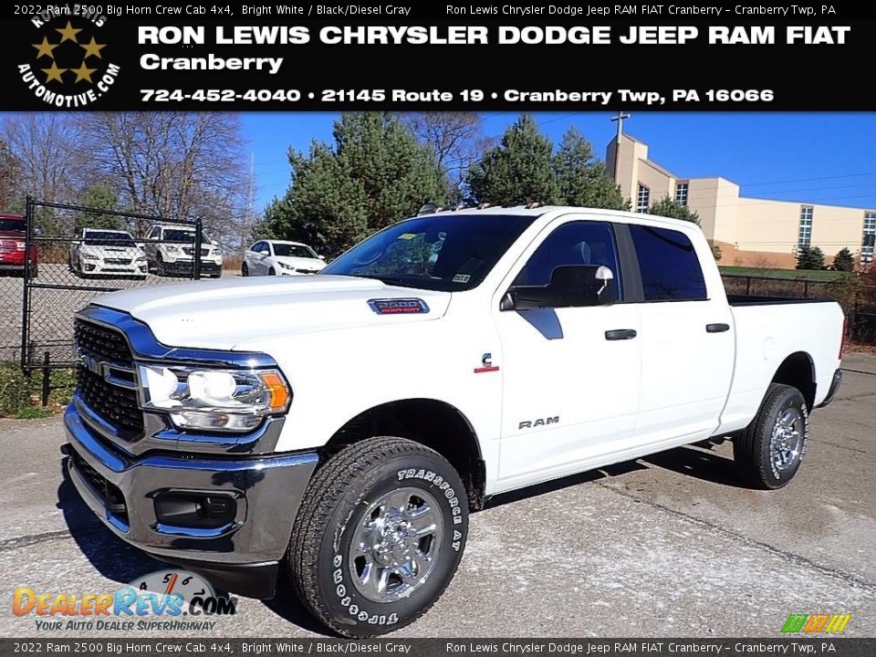 2022 Ram 2500 Big Horn Crew Cab 4x4 Bright White / Black/Diesel Gray Photo #1