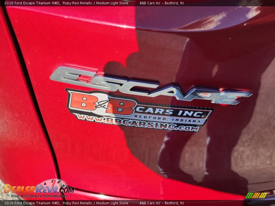 2016 Ford Escape Titanium 4WD Ruby Red Metallic / Medium Light Stone Photo #17