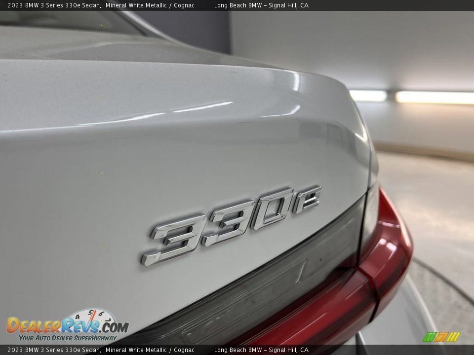 2023 BMW 3 Series 330e Sedan Mineral White Metallic / Cognac Photo #14