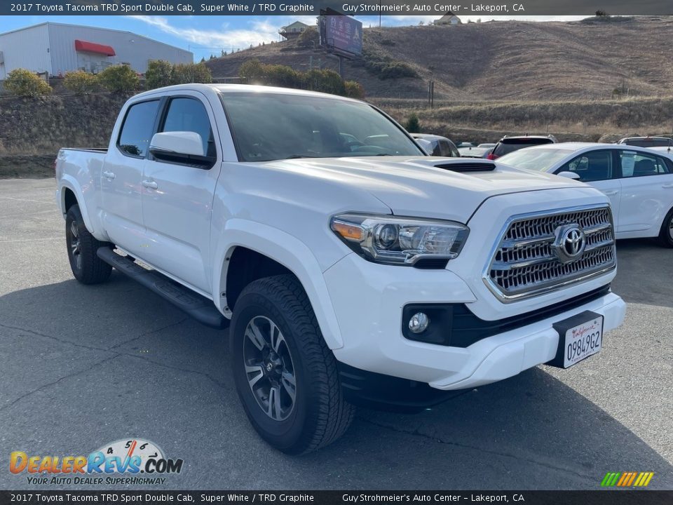 2017 Toyota Tacoma TRD Sport Double Cab Super White / TRD Graphite Photo #1