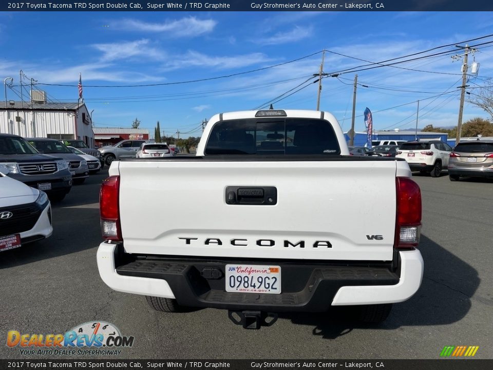 2017 Toyota Tacoma TRD Sport Double Cab Super White / TRD Graphite Photo #6