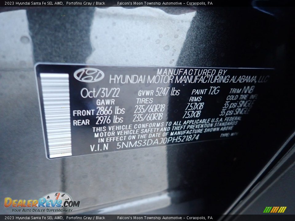 2023 Hyundai Santa Fe SEL AWD Portofino Gray / Black Photo #18