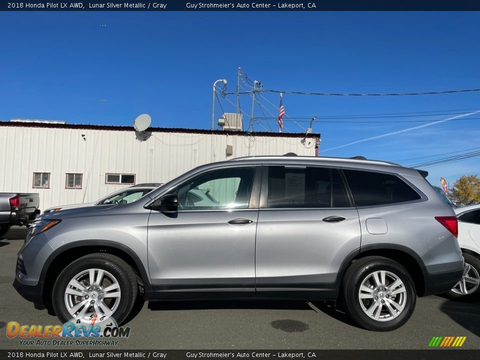 Lunar Silver Metallic 2018 Honda Pilot LX AWD Photo #4