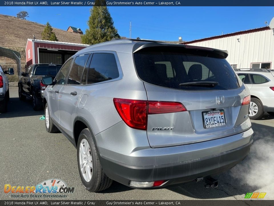 2018 Honda Pilot LX AWD Lunar Silver Metallic / Gray Photo #5